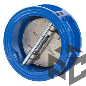 Клапан обратный чугунный двустворчатый (тип 19ч21бр) Ду 50 Ру 16 межфл  от производителя "Рускон"