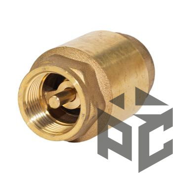 Клапан обратный латунный осевой Ду 50 Ру 16 (гор.вода) от производителя "Рускон"