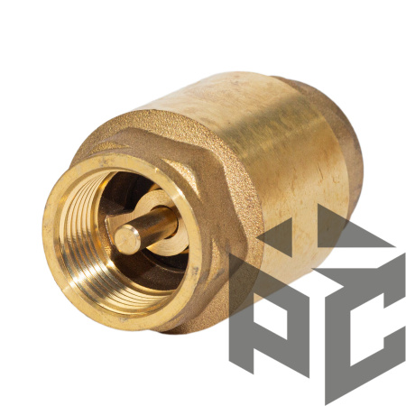 Клапан обратный латунный осевой Ду 25 Ру 16 (гор.вода) от производителя "Рускон"