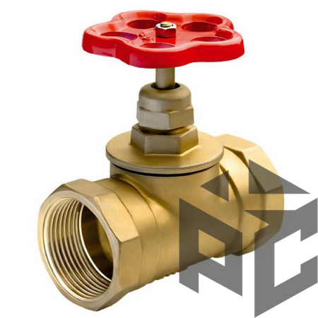 Клапан (вентиль) запорный латунный 15б1п Ду 50 (2") Ру 16 от производителя "Рускон"