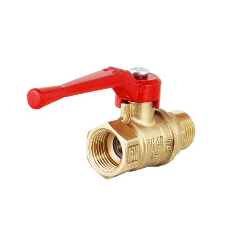 Кран шаровый латунныйБАЗ  11б27п1 вода ВР/НР Ду 20 (3/4") Ру 40 рычаг  от производителя "Рускон"