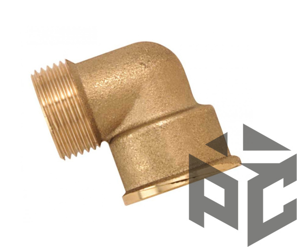 Уголок латунь НР/ВР Ду 15x20 (1/2"х3/4") от производителя "Рускон"